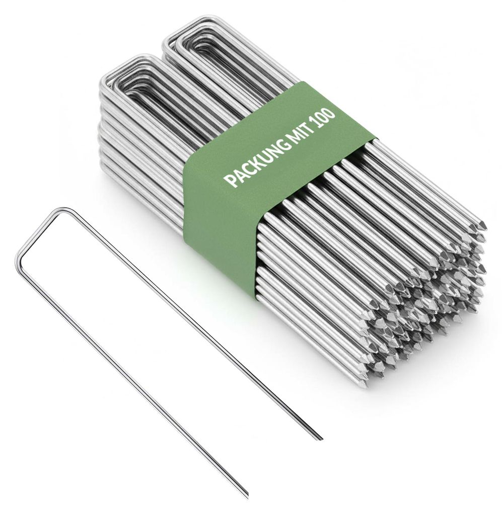 GARDENIX 100 Stück IronPEG Verzinkt Anti-Rost Erdanker aus Produktbild 