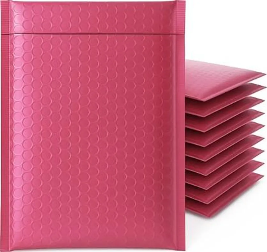 Pochettes d'expédition matelassées rose brillant K20 pour coursier x50