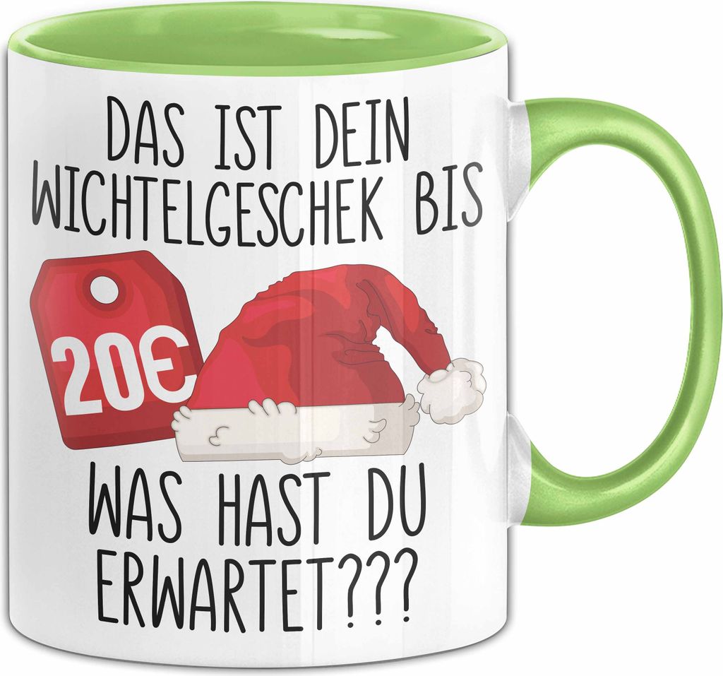 Wichtelgeschenk Tasse Geschenk bis 20€ Schrottwichtelgeschenk Schrottwichteln (Grün)