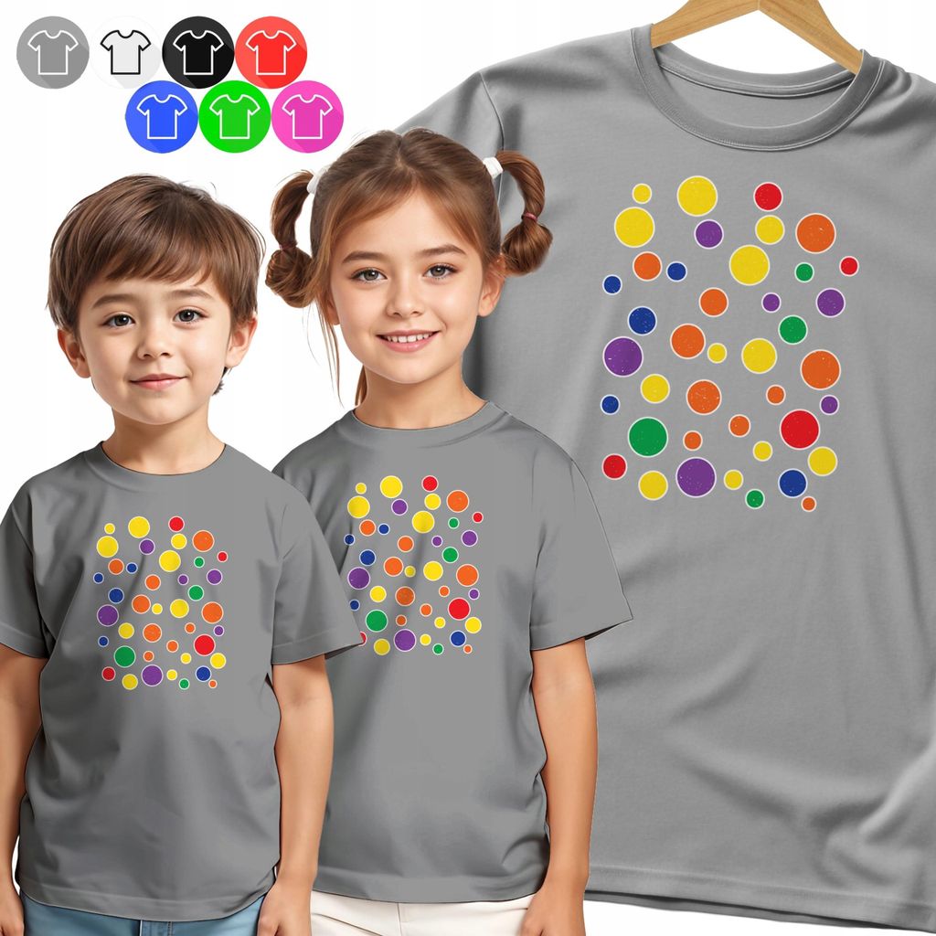Kinder-T-Shirt - Bunte Punkte Punkt Tag - 158 Xl