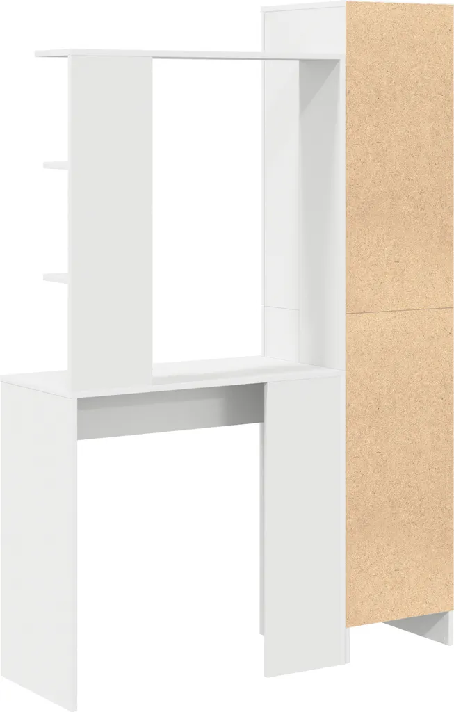 Bureau 2 pcs Blanc Robuste et Compact - Idéal pour Optimiser l'Espace - 7