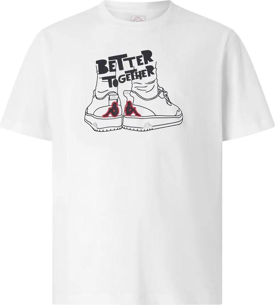 Kappa Glabu Kurzarm-t-shirt Weiß M Herren Weiß M