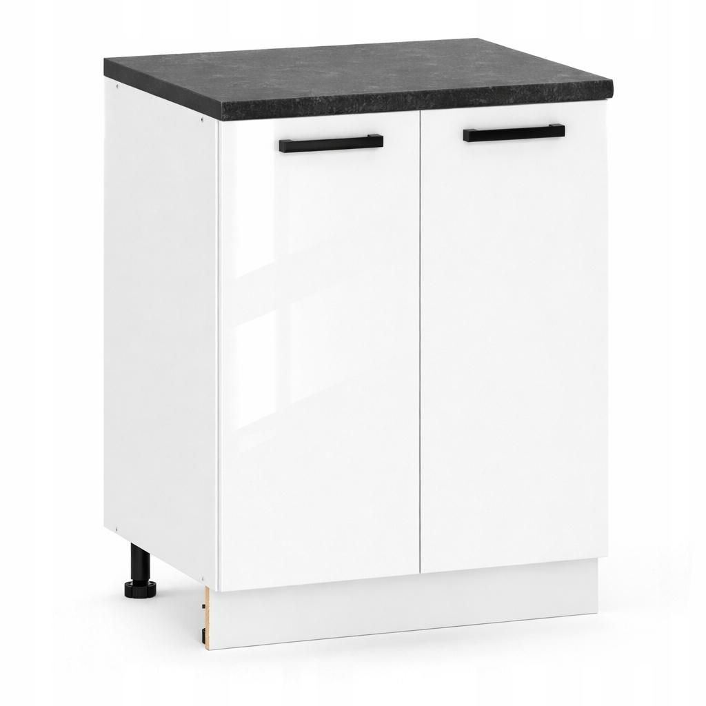 ULWEHOME | Unterschrank 60 cm Weiß Hochglanz, Produktbild 