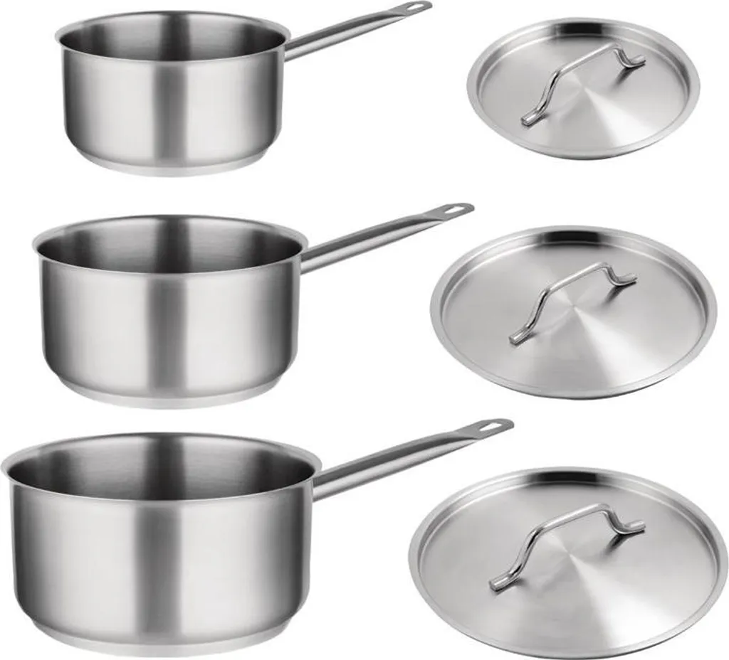 Vogue Set Pentole Acciaio Inox: Kit Cucina Professionale ad Induzione