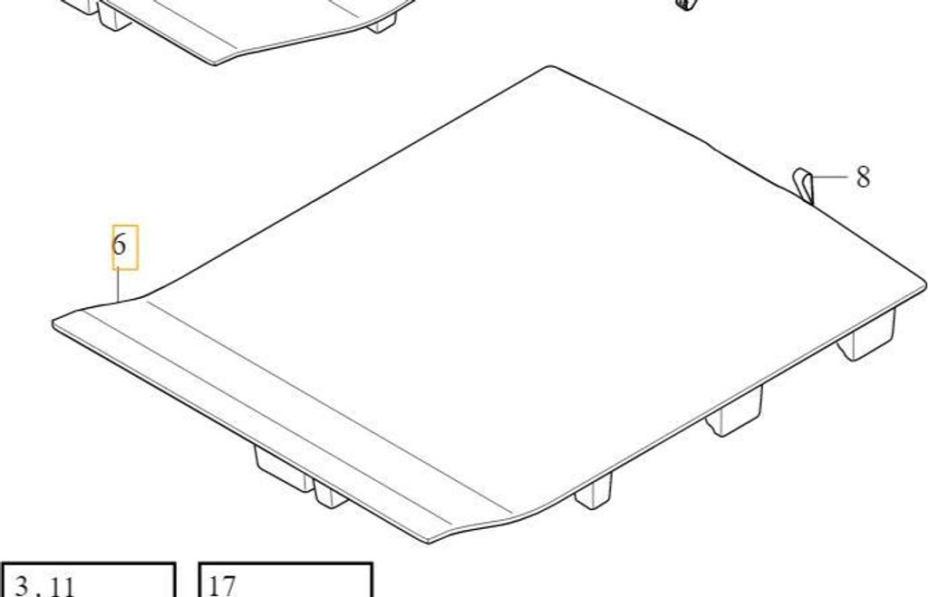 VOLVO S90 II Kofferraumbodenverkleidung OE 32205391