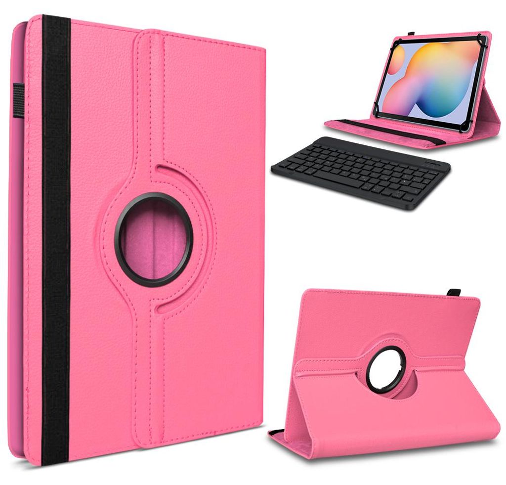 Tablet Hülle Tastatur Tasche für Samsung Galaxy Tab A7 2020 Schutzhülle BluetoothFarbe 360 Uni:Pink