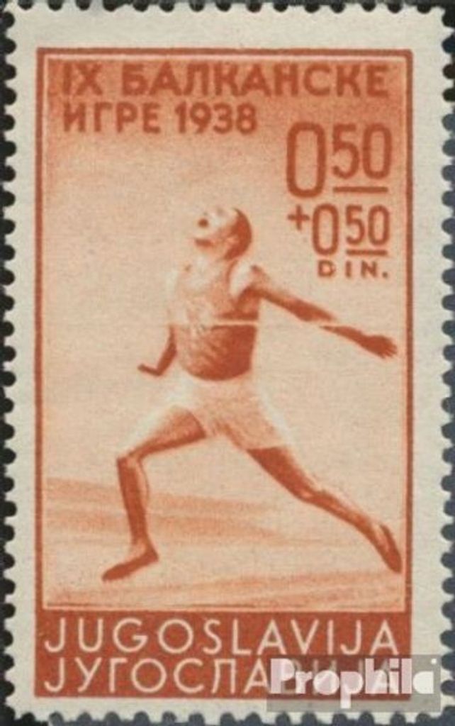 Briefmarken Jugoslawien 1938 Mi 362 postfrisch Balkanspiele