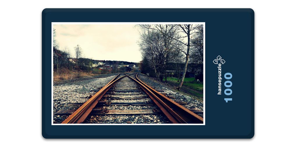 hansepuzzle 13430 - Eisenbahn Puzzle, 1000 Teile, Natur, 60,0 x 46,0cm mit hochwertiger Aufbewahrung, Kartonbox und wiederverschließbarem Beutel
