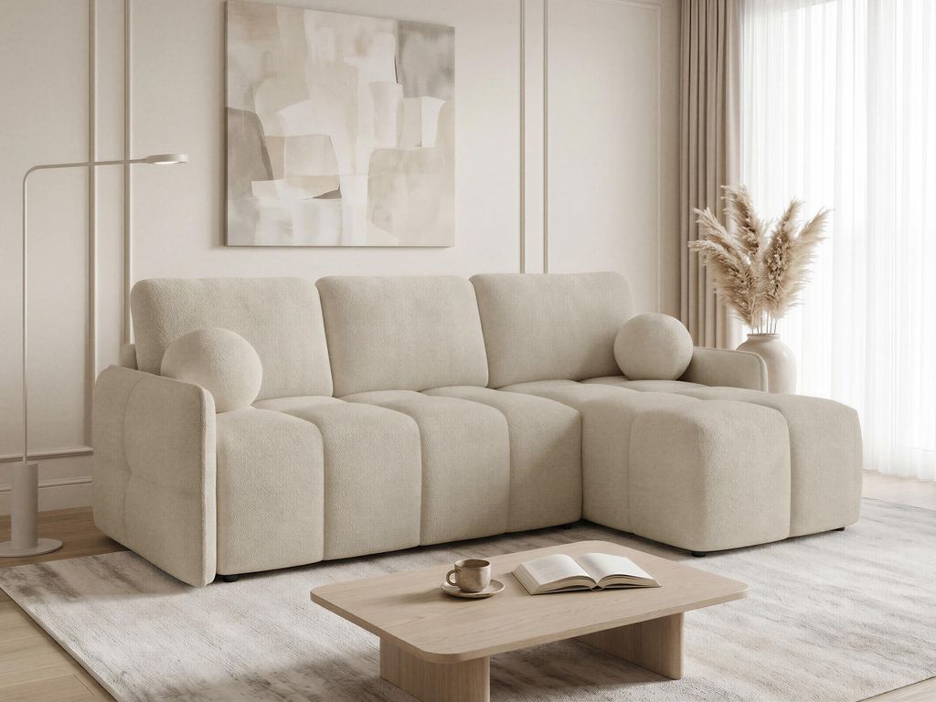 Ecksofa Nubo mit Schlaffunktion und Bettkasten - Produktbild 