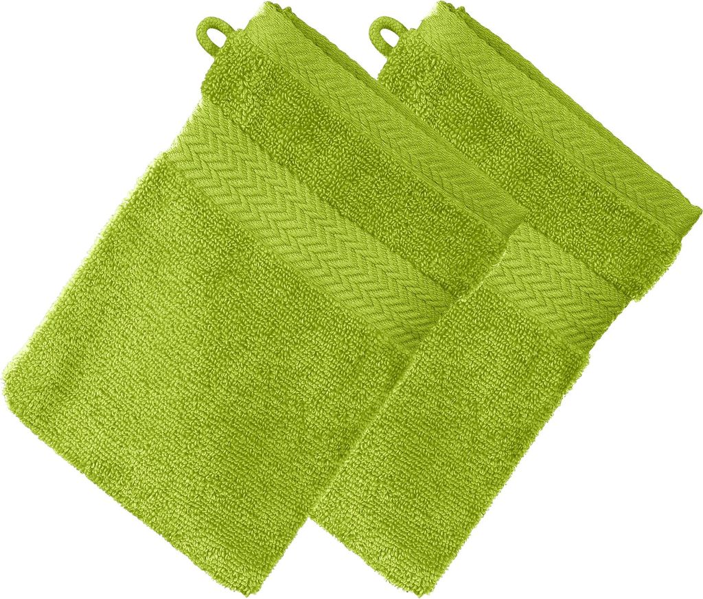 Erwin Müller Waschhandschuh Friedrichshafen" 2er-Pack apfelgrün 15x21 cm"