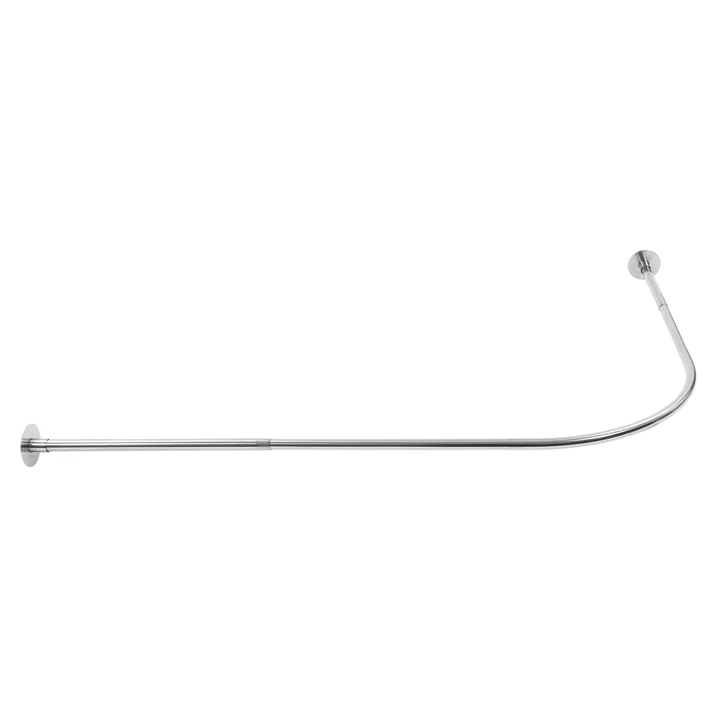 Tringle à rideau de douche coudée et extensible pour salle de bain