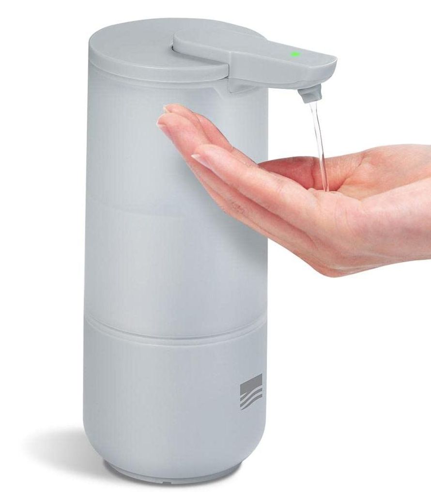 Automatischer Seifenspender SP1 mit Sensor, berührungslos, 250 ml, Schutzart IPX6, automatische Dosierung, grauer Seifenspender