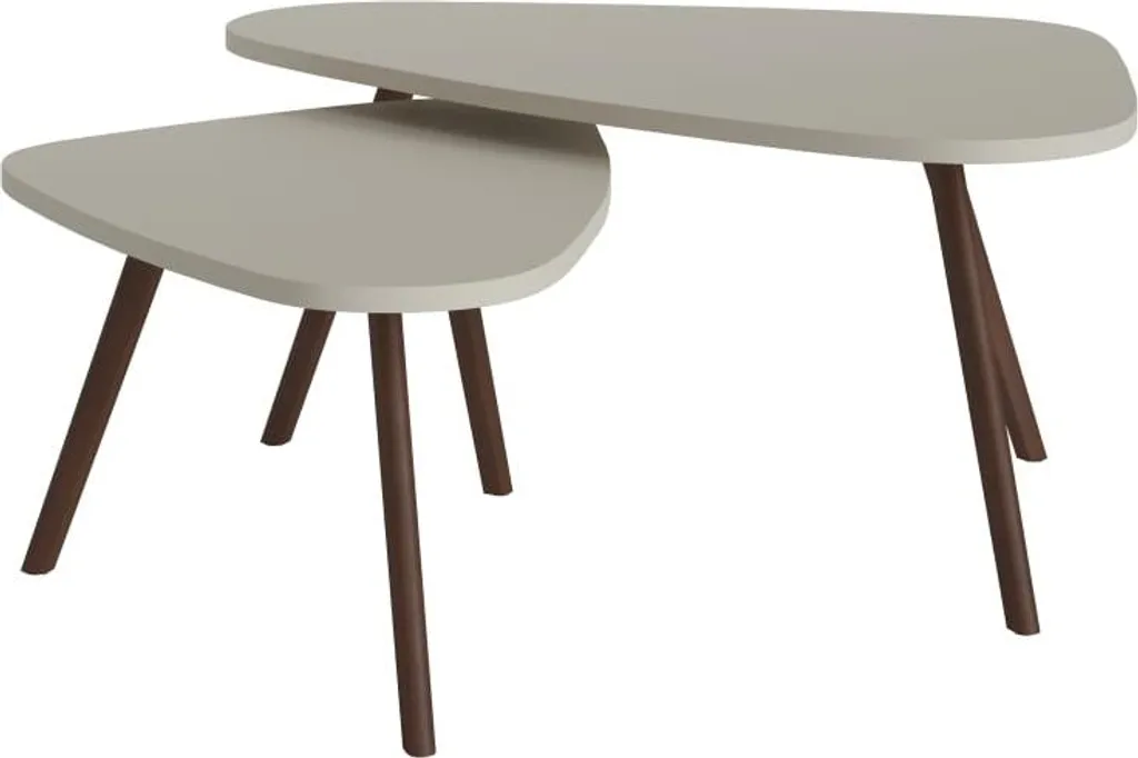 Ensemble de tables basses Relax pour salon - Set de 2 tables gigognes