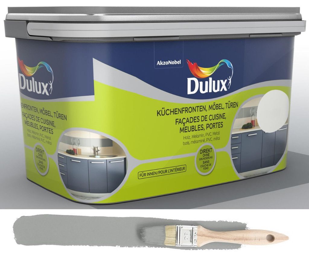 Dulux Fresh up Küchenfronten, Möbel, Türen Satin, Einfach mal neu streichen, Titan, 2 l