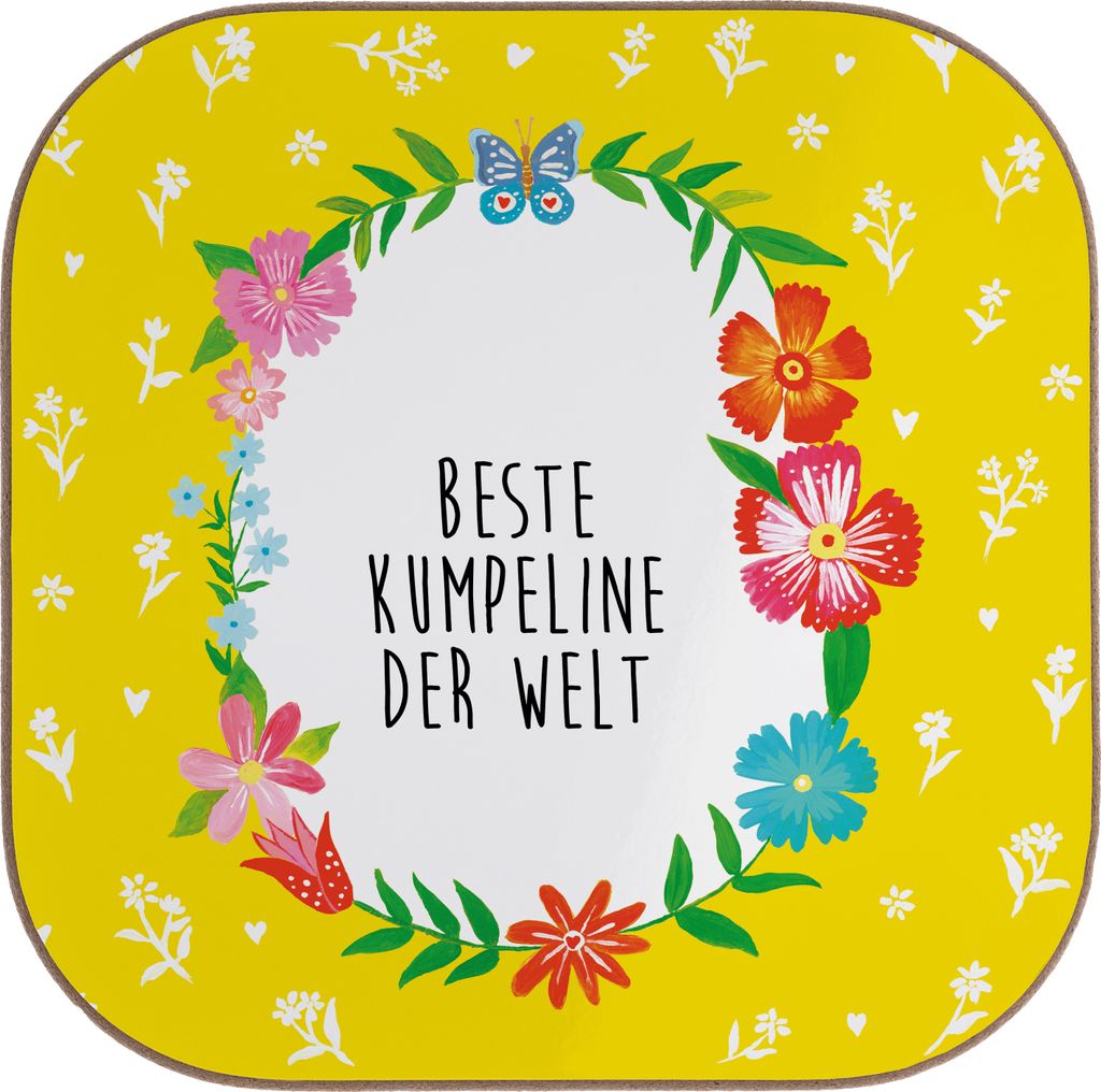 Mr. & Mrs. Panda Untersetzer für Gläser Kumpeline - Weiß - Geschenk, beste Freundin, Tasse, Jahrestag, Freundschaft. Liebste, gläseruntersetzer...