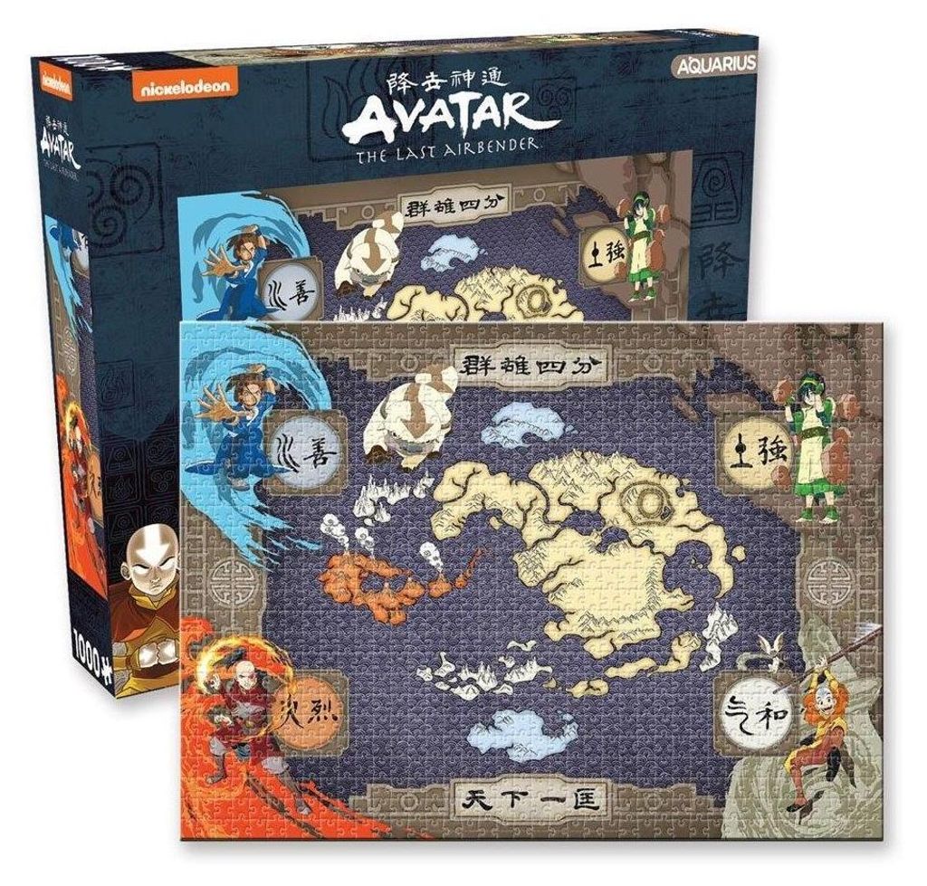 Puzzle Jigsaw Avatar: Legenda Aang Jigsaw Map (1000 Obrázok produktu 