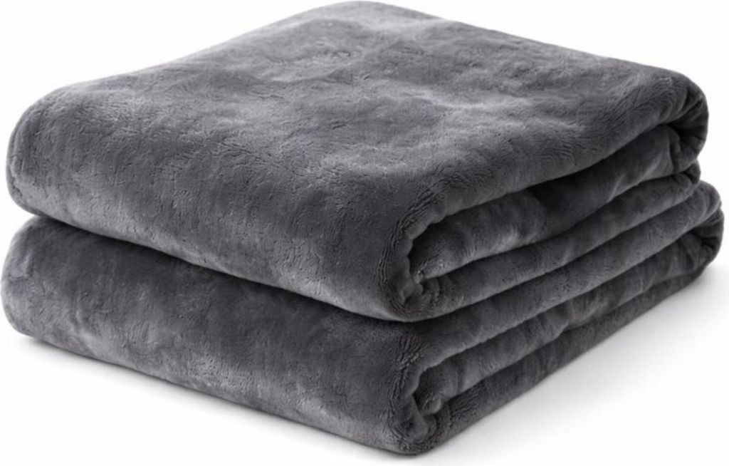 Flanell Kuscheldecke 150x200cm Dunkelgrau Produktbild 