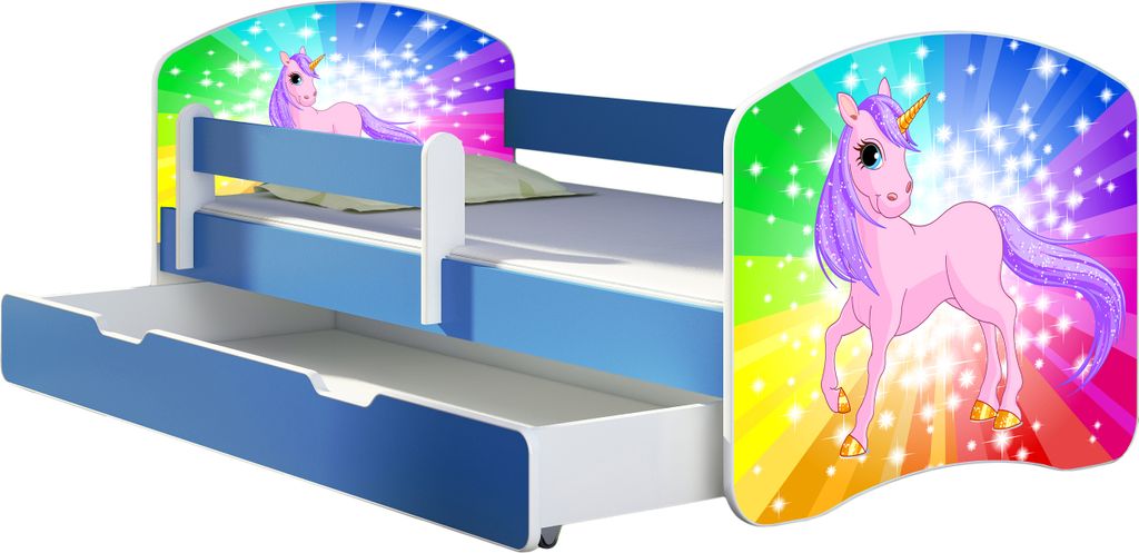 ACMA Jugendbett Kinderbett Junior-Bett Komplett-Set mit Produktbild 1
