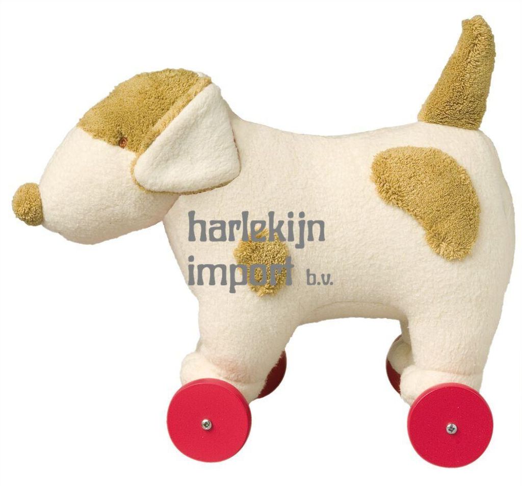 Trousselier Plüschhund auf Rollen 32 cm Spielzeug Ziehfigur