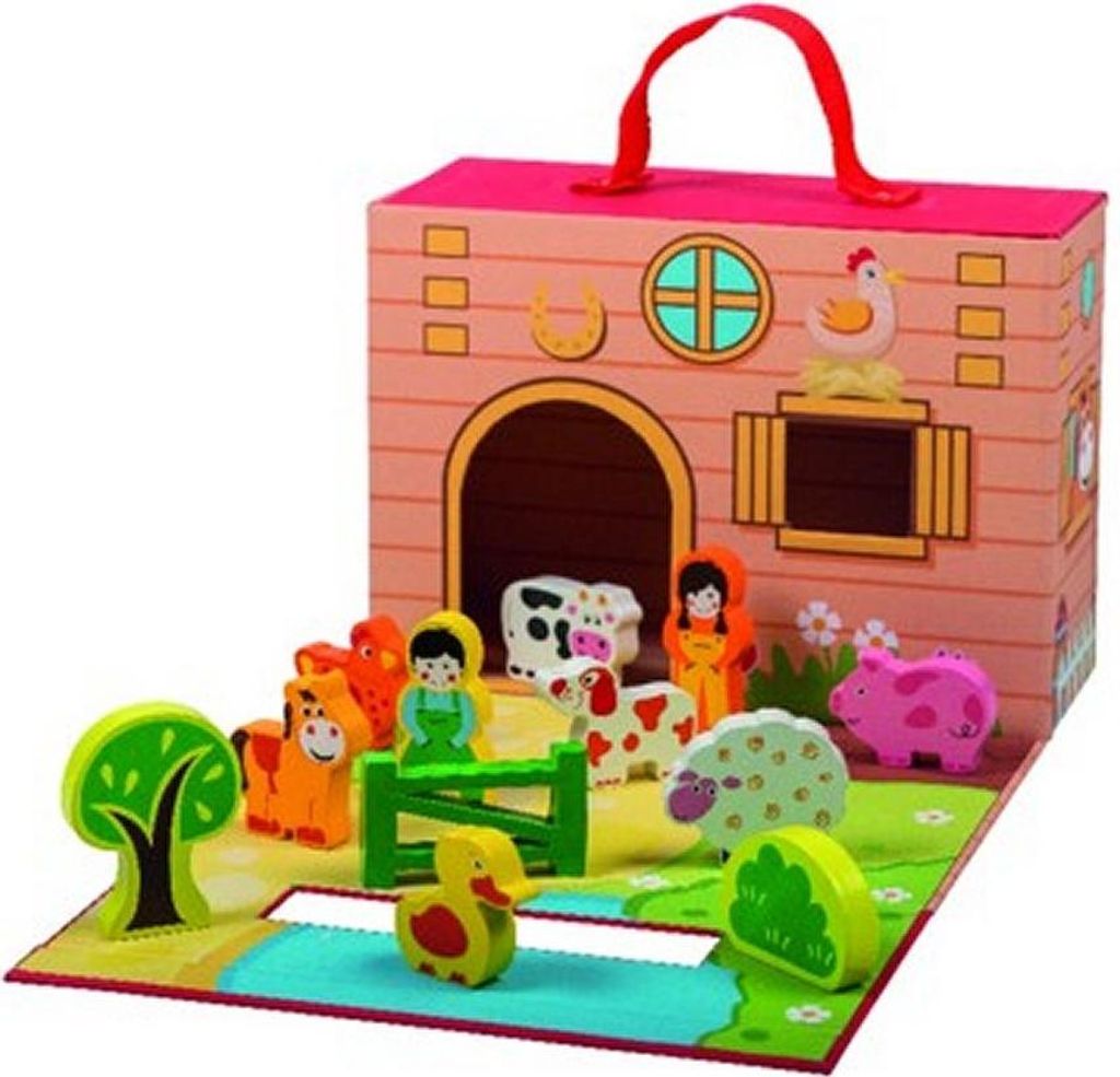 Simply for Kids Simply For Farm mit Holztieren 12-teilig
