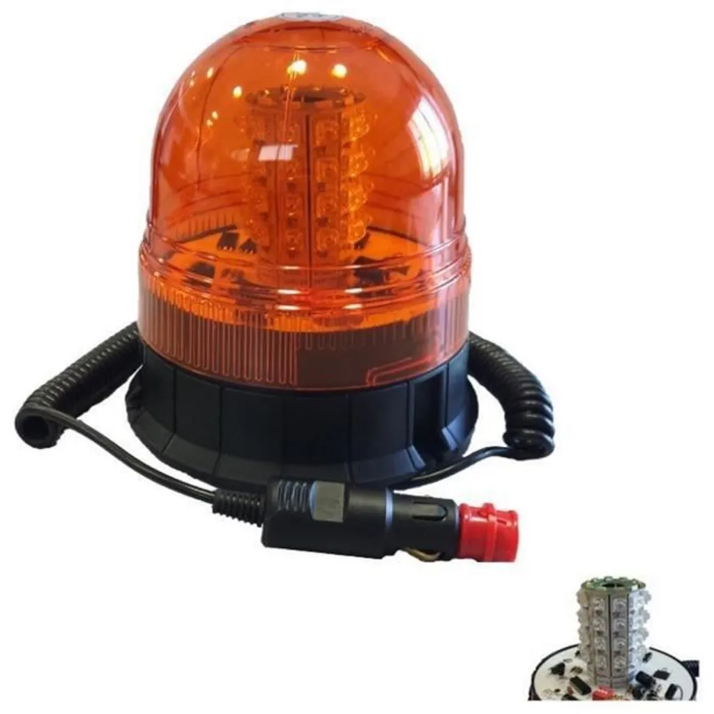 JBM Beacon LED Magnétique : Signalisation d'Urgence 6 Fonctions Route