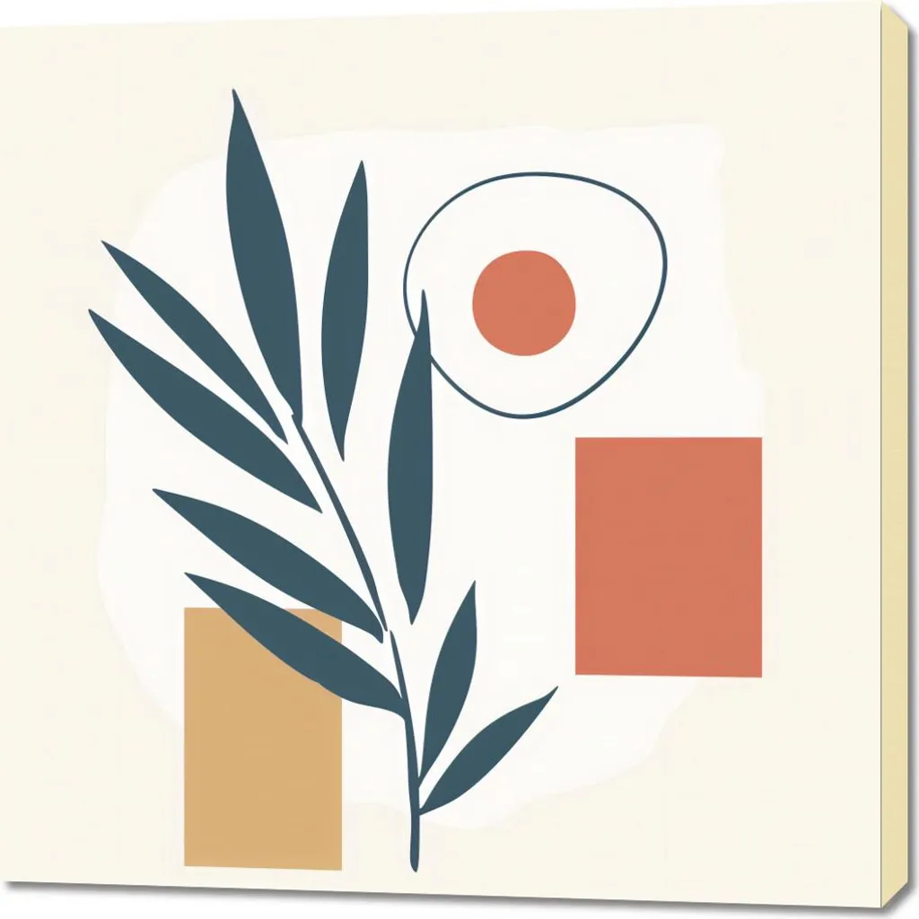 Tableau Image 90 x 90 cm en Tressage Naturel - Déco Murale Carrée