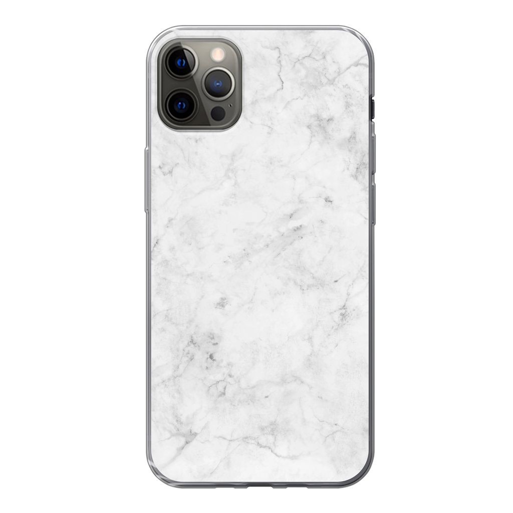 MuchoWow Handyhülle Schutzhülle Hülle für iPhone 12 Pro Max Marmor - Muster - Luxus Silikon Softcase Handy Hülle - Hartschale