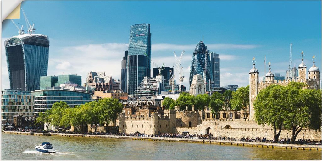ARTland Wandbild, selbstklebend London Finanzviertel Größe: 150x75 cm