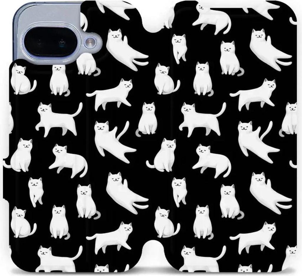 Handyhülle mit klappe für Google Pixel 9a, Mobiwear Book, Luna-Kätzchen