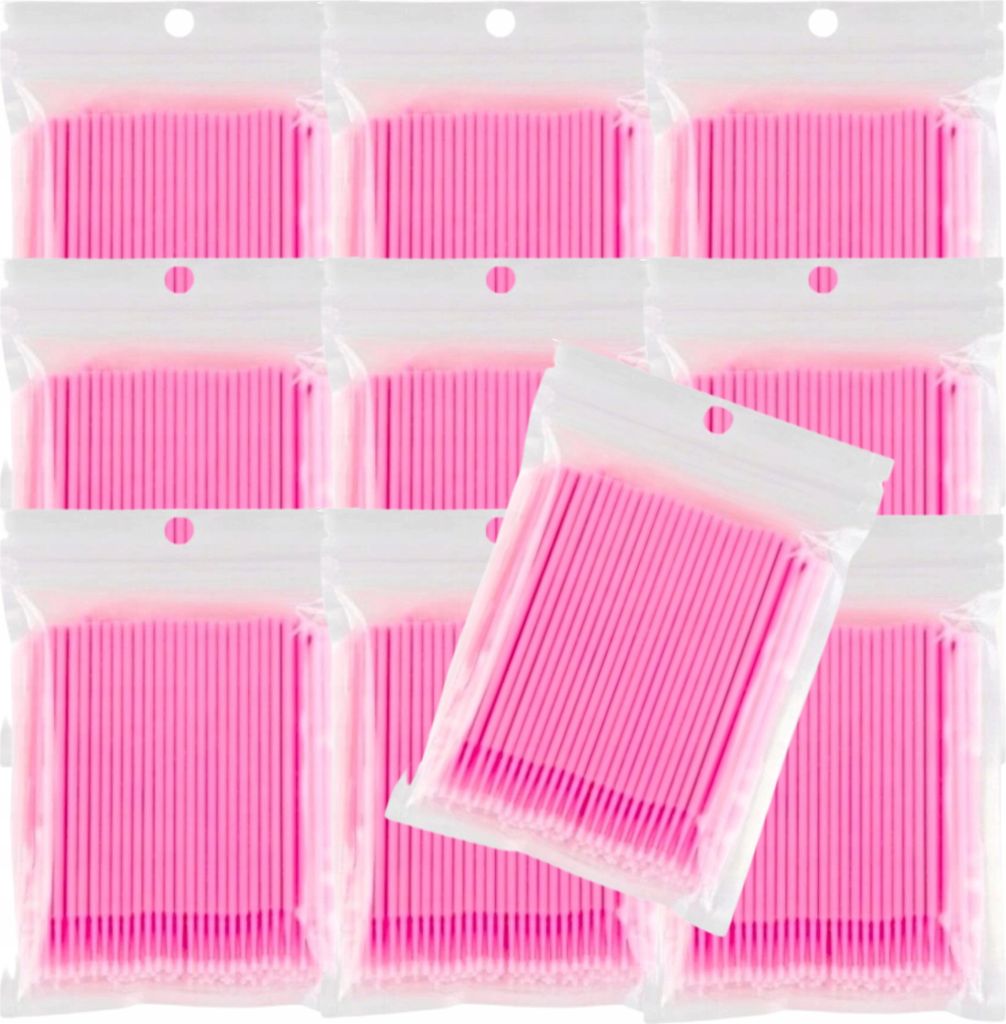 Einweg-Wimpernapplikatoren Fiberless Microbrush Pink 1000 Stück.