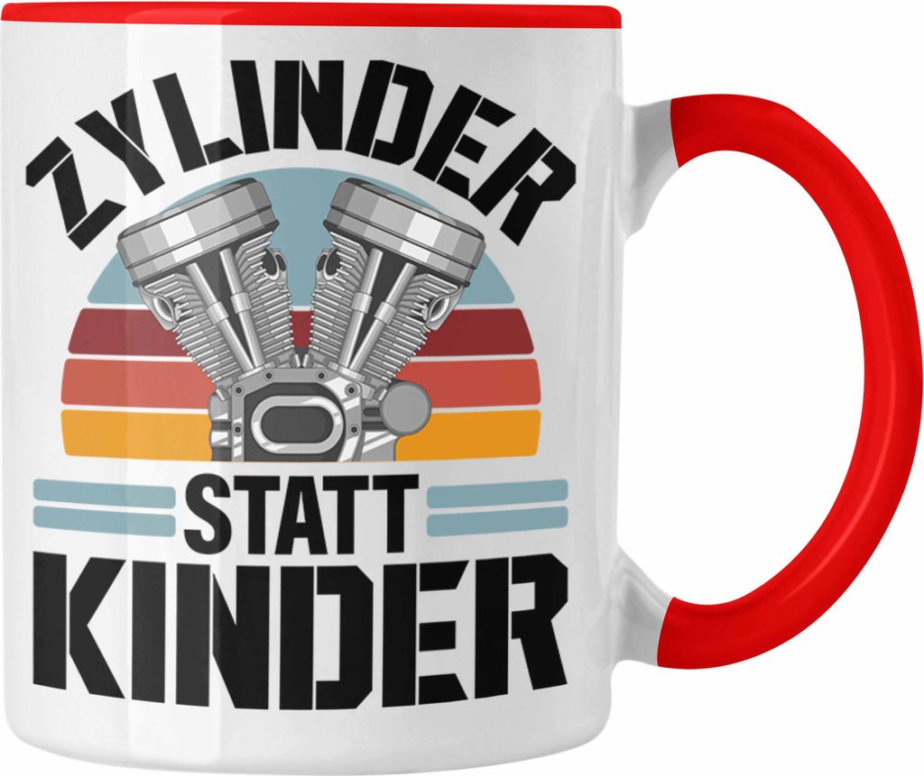 Trendation - Tuner Tasse Geschenke Autotuner Geschenkidee Autoliebhaber Tasse für Männer Autofan Kaffeetasse (Rot)