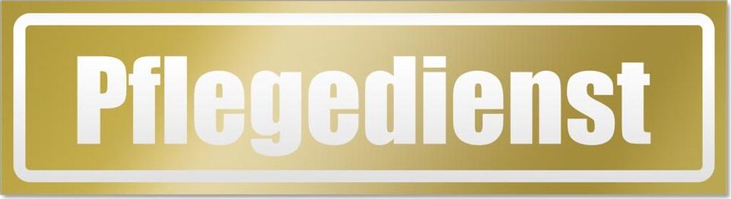 Pflegedienst invertiert Magnetschild Schild magnetisch