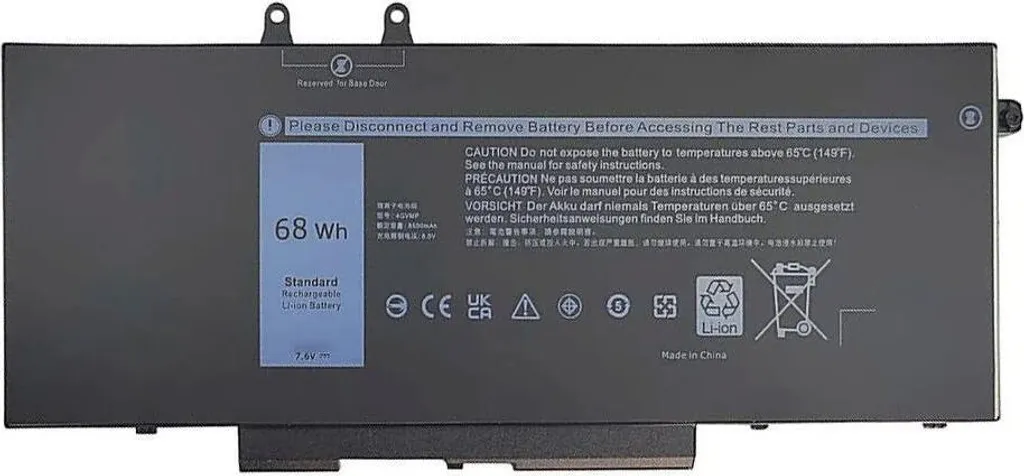 Specifiche Batteria CoreParts JG75F-CP 15.2V 63.08Wh per Dell
