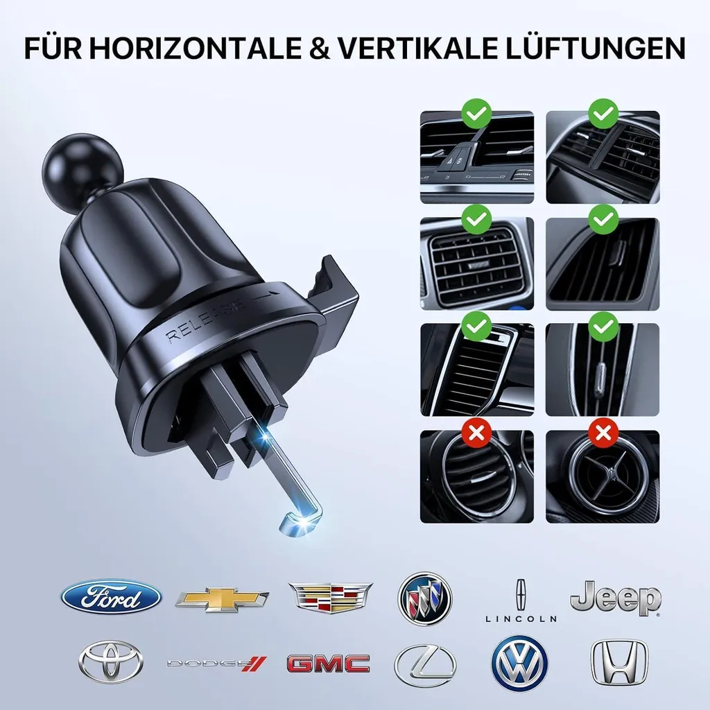 Supporto Smartphone Auto Miracase Grigio - Uso Intensivo iPhone/Samsung - 6