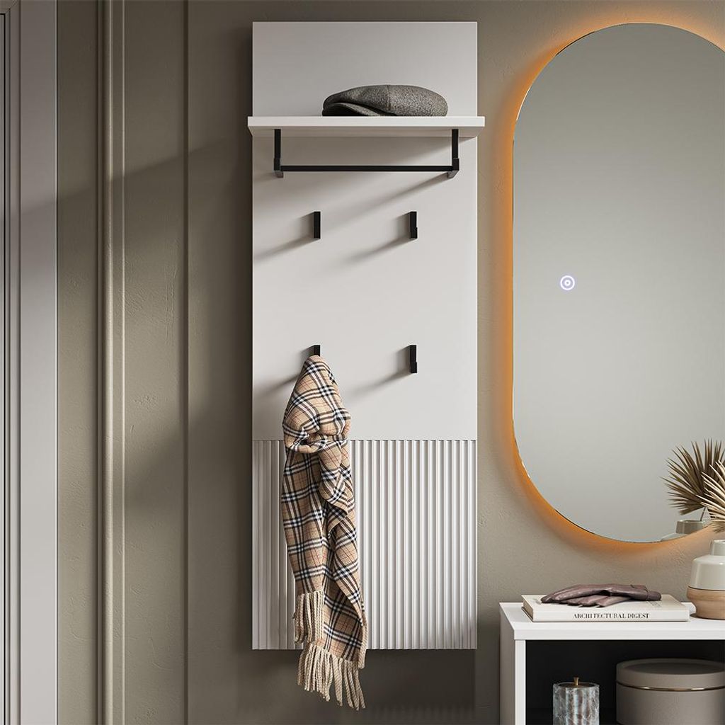 Appendiabiti da parete Vicco Eliza Bianco 43 x 120 cm, Immagine del prodotto 