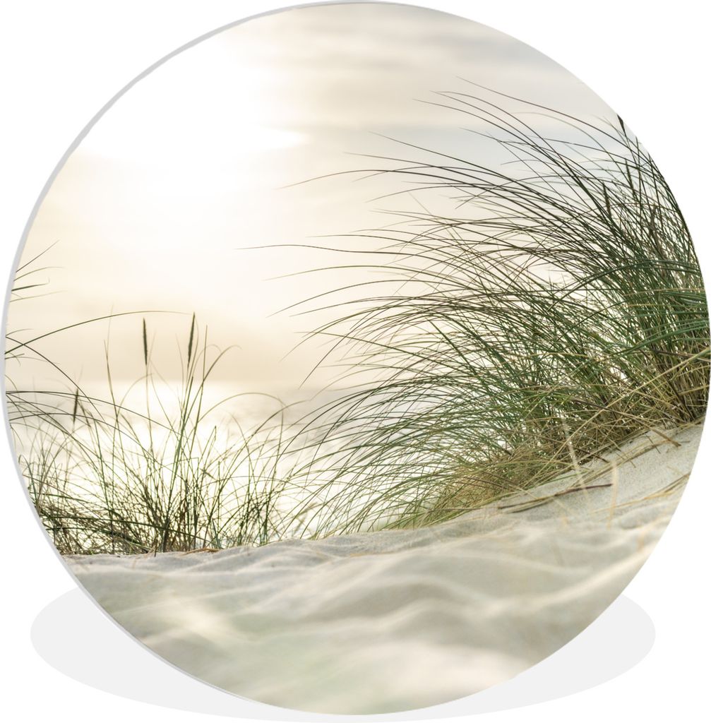 MuchoWow Rundes Wandbild - Runde Bilder Dünen - Watteninseln - Wasser Ø 30 cm Kreis Wanddekoration Kunststoff - Wandkreis - Wandschmuck - Schla...