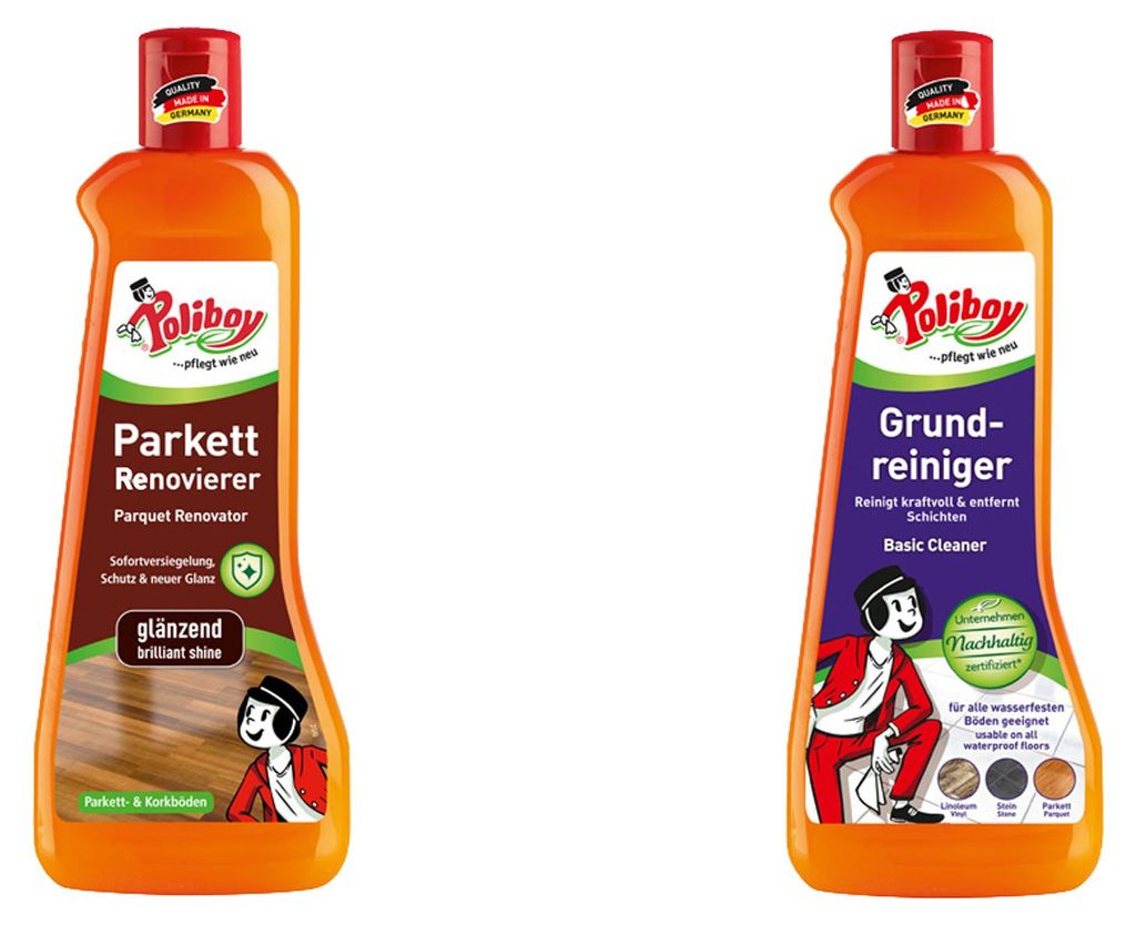 Poliboy Reinigungsset: Grundreiniger & Parkett Renovierer Produktbild 