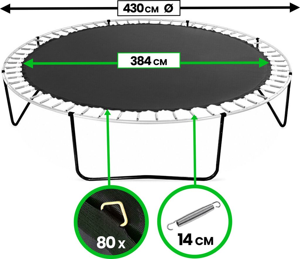 Aga Odrazová plocha k trampolíně 430 cm (80 ok) Obrázek produktu 3