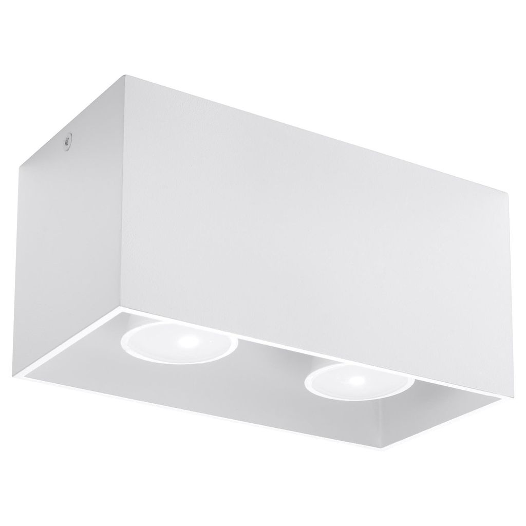 Stropné svietidlo QUAD biele 2xGU10 10W hliník 10x10x20cm Obrázok produktu 