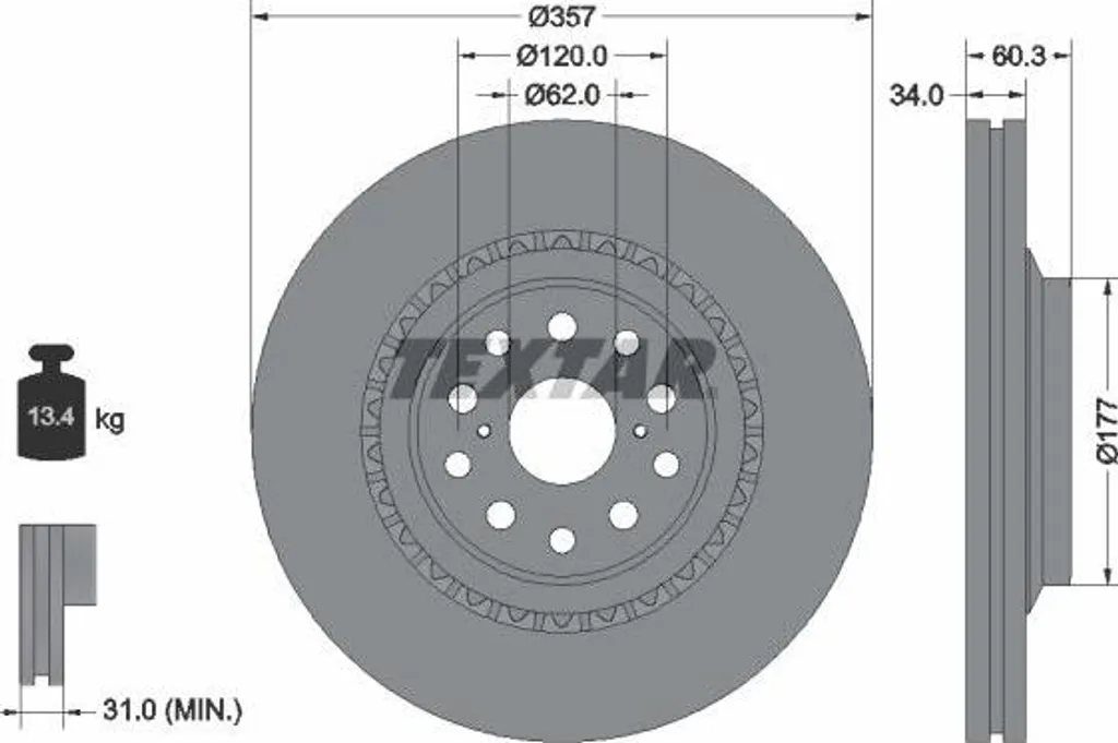 Remplacement disque de frein Lexus LS - Textar 92224303 compatible OE