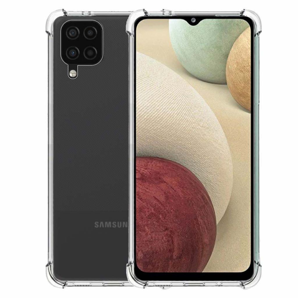 Smartphonica TPU Hardcase Fall für Samsung Galaxy A12 stoßfest transparent
