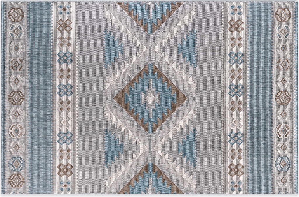 In- & Outdoor Teppich DAVE, Serie "Kombi" Blau, 120 x 170 cm