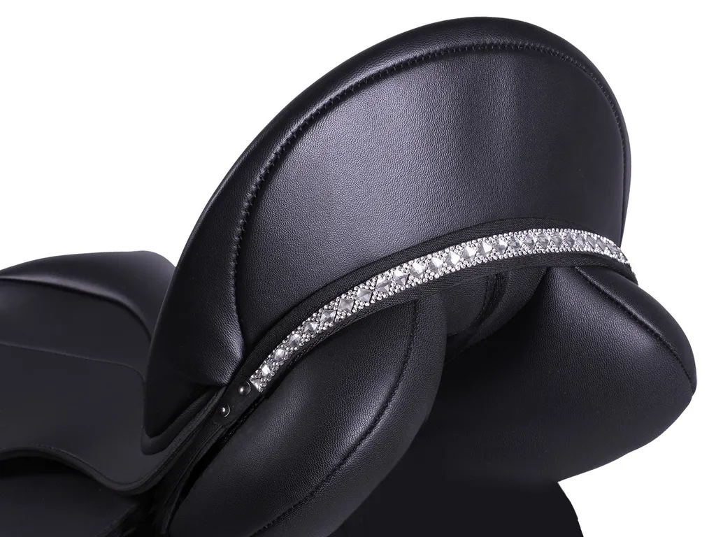 QHP Saddle Jewel Sharina | Decorazione Sella Warmblood Nero-Argento