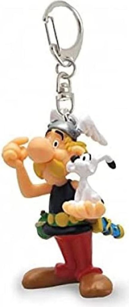Plastoy SAS 60589 - Asterix mit Idefix - Schlüsselanhänger, 10.9 x 3.3 x 3 cm