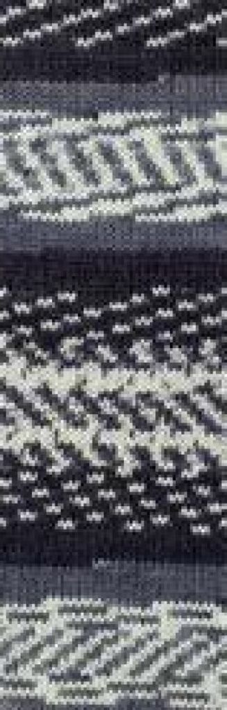 Pro Lana Fjord Socks 100g 190 grau-schwarz-weiß Color Produktbild 