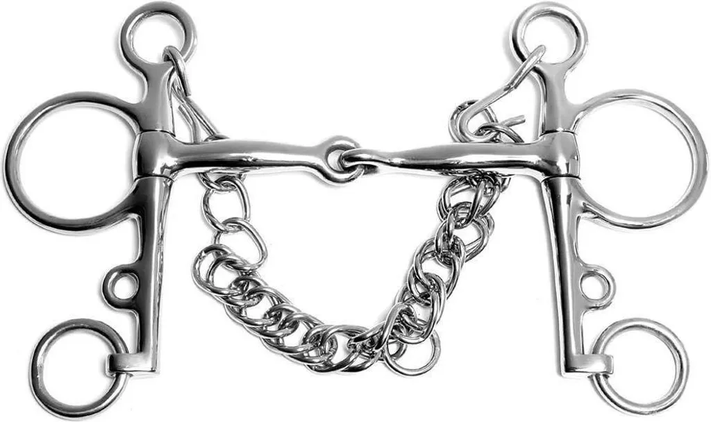 Mors Pelham Korsteel Inox Simple Brisure WB254 140mm Argent Brillant