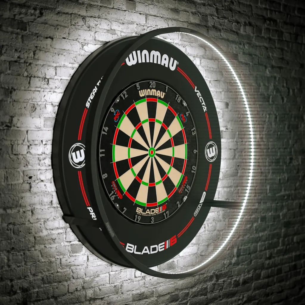 Éclairage LED pour cible de fléchettes Winmau Plasma en aluminium - 21