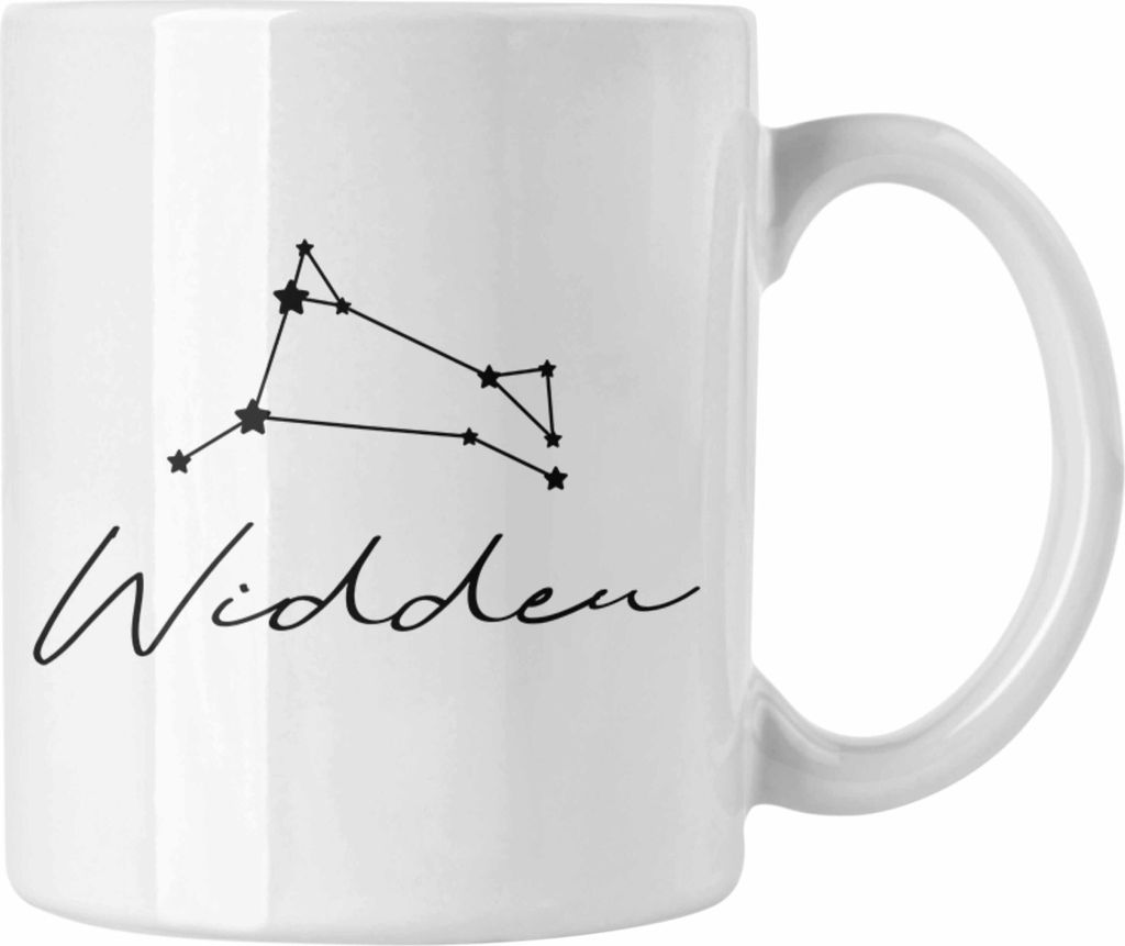 Trendation - Widder Sternzeichen Tasse Geschenk Horoskop Tierkreiszeichen (Weiß)
