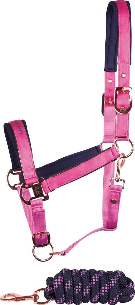 Harrys Horse Halfterset Satin Eli rosebud pink/lila, Größe:Cob