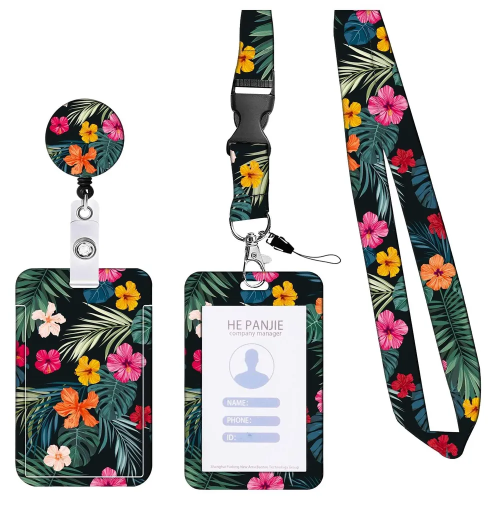Porte-cartes anti-perte avec cordon de cou pour badge de bureau